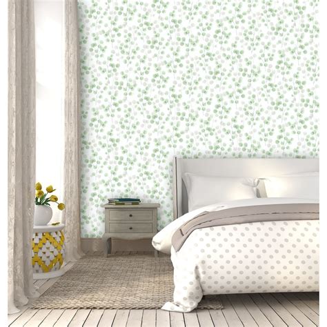 Natasha Floral Wallpaper Green Wallpaper Bandm