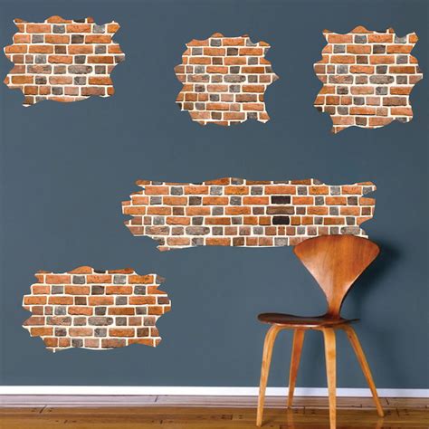 brick  adhesive wall decals brick wallpaper decal murals brick
