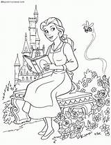 Disney Bestia Beast Leyendo Colorir Ausmalbilder Castillo Prinzessin Ecosia Fera Malvorlage sketch template
