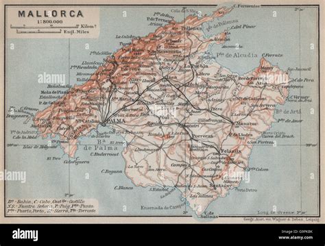 mallorca map  res stock photography  images alamy