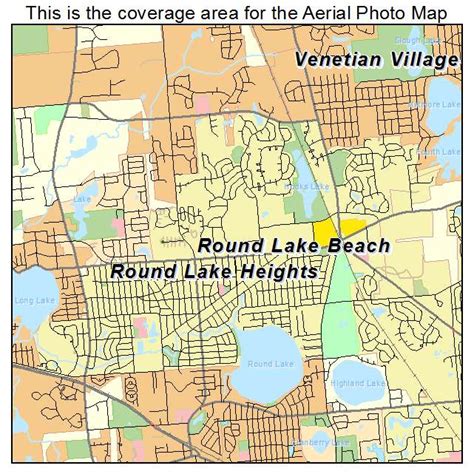 aerial photography map   lake beach il illinois