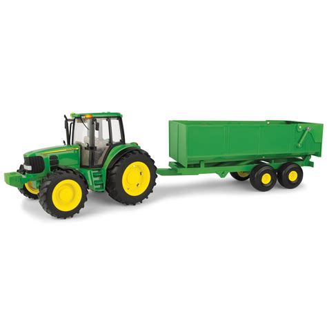 john deere big farm toy tractor   scale farm play vehicle  wagon walmartcom