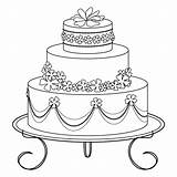 Cake Wedding Drawing Birthday Piece Digital Coloring Pages Line Colouring Cakes Sketch Pencil Kids Search Clip Detail Crafts Getdrawings Printable sketch template