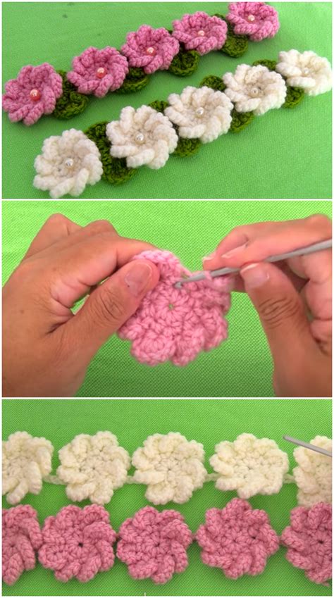 crochet tiny flower chain crochet ideas
