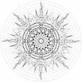 Mandala Fire Water Sun Tattoo Deco Drawing Skillshare Sonne Mcginn Gabe Mond Moon Ausmalen Color 2700 Ausmalbilder Sterne Coloring Tattoos sketch template