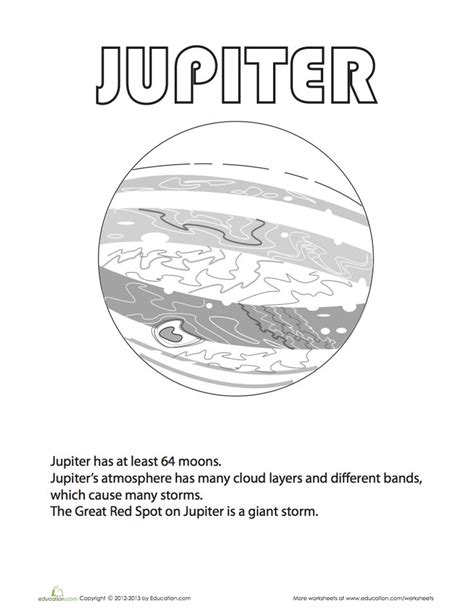 jupiter coloring page planet coloring pages jupiter facts fun facts