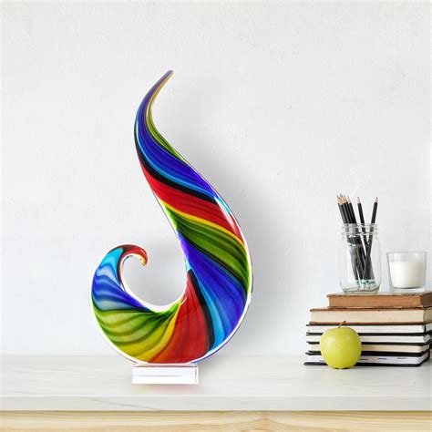 Best And Cheap Multicolored Rainbow Glass Sculpture Hand