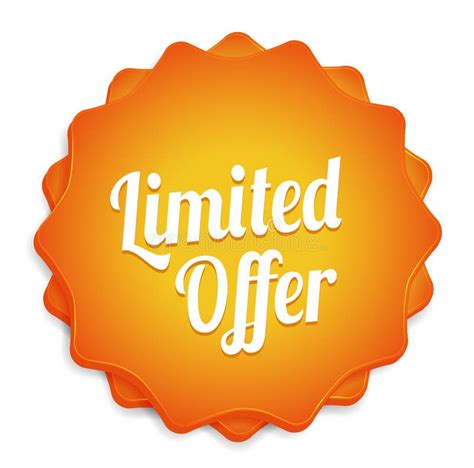 limited offer badge stock images image