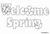 Spring Coloring Pages Flower Kids Welcome Sheets Z31 Visit Forward Printable sketch template