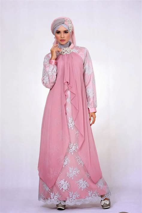 contoh model baju muslim brokat terbaru
