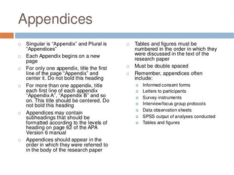 appendix format paper writing service  appendix scientific