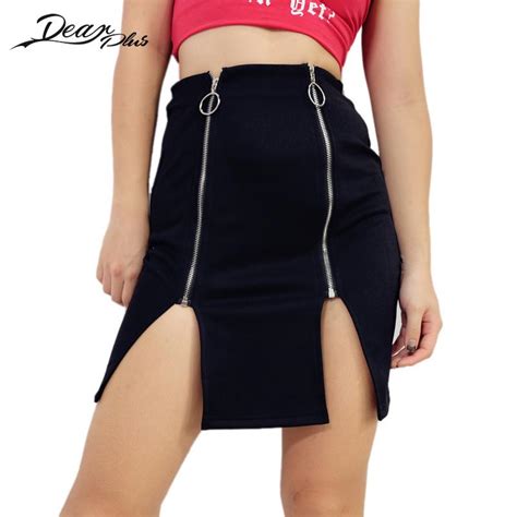 women sexy club zip up irregular mini skirt female party slim short