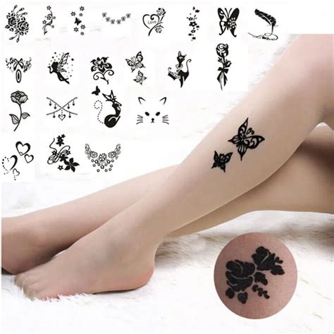 14styles Tattoo Pantyhose Stockings Tights Hosiery 20d Velvet Women