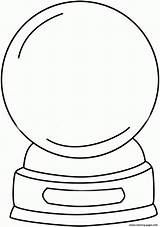 Coloring Snow Globe Pages Blank Printable sketch template