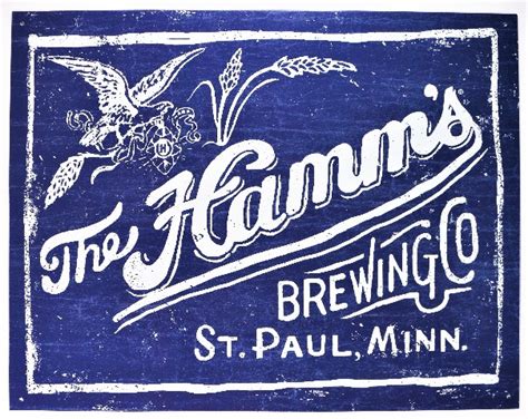 The Hamms Brewing Company St Paul Minnesota Tin Metal Sign