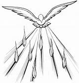 Holy Spirit Pentecost Tongues Catholic Espiritu Esprit Confirmation Sacraments Seven Espíritu Llama Imprimir Ua Binged sketch template