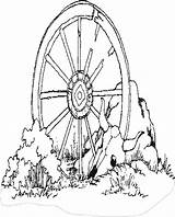 Wagon Wheel Old West Coloring Pages Clipart Western Drawing Cliparts Library Color Kids Choose Board Coloringbookfun sketch template