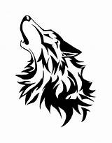 Wolf Tribal Lobo Howling Wolves sketch template