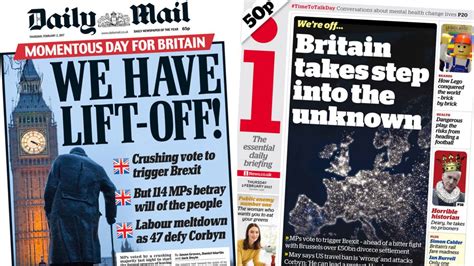 newspaper headlines rejoice  revolts  brexit begins bbc news
