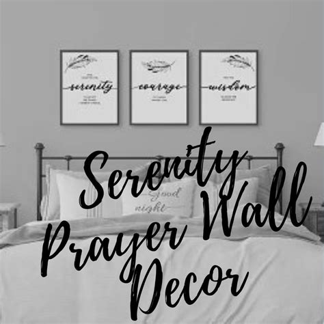 serenity prayer wall decor   prayer wall serenity prayer wall