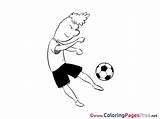 Kick Coloring Soccer Sheets Ball Sheet Title sketch template