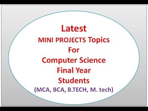 mini projects topics  computer science   students mini projects latest updates youtube