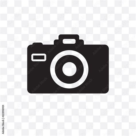 camera icon isolated  transparent background simple  editable camera icons modern icon