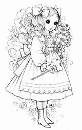 Coloring Pages Vintage Book Anime Takahashi 塗り絵 Girl Adult Cute かわいい Makoto 印刷 Books Manga Jp Macoto ぬり絵 Ak0 Cache sketch template