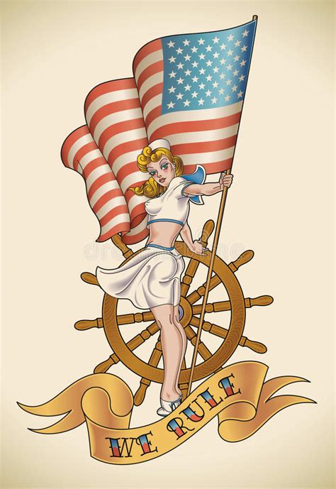 Us Navy Girl Stock Vector Illustration Of Honor Sensual