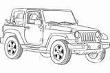 4x4 Coloriage Imprimer Dessin Coloring Jeep Colorier Drawing Pages Dessiner Printable Transportation Drawings Wrangler Draw sketch template