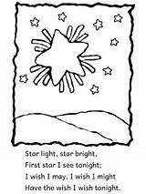 Star Light Bright Printable Coloring Pages Activities Ws School First Rhyme Nursery sketch template