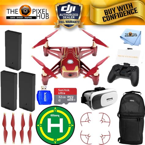 dji ryze tech tello quadcopter iron man edition drone  total battery dji ryze tech tello
