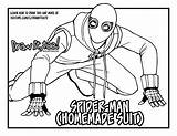 Spiderman Coloring Pages Suit Homecoming Spider Man Homemade Draw Drawing Tutorial Color Getdrawings Printable Drawings Print Too Obsession Getcolorings Videos sketch template