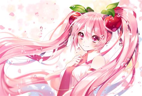 Blush Cherry Food Fruit Hatsune Miku Iso1206 Long Hair