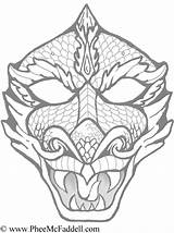 Masks Gras Mardi Realistic Drachen Masken Result Coloringhome Japanese Pheemcfaddell Sheets sketch template