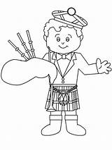 Coloring Scottish Pages Bagpipes Scotland Boy Little Learn Play Terrier Getcolorings Place Getdrawings sketch template