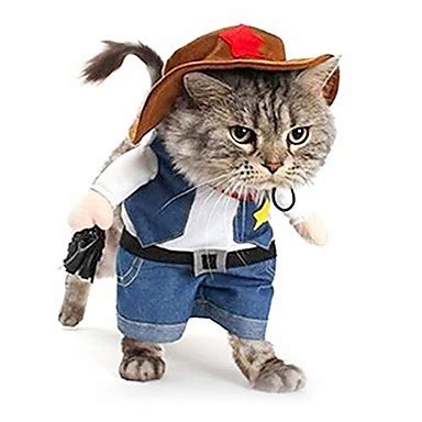 kat cowboy kostuum hoed grappig kostuum voor katten kleine honden