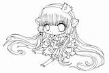 Coloring Pages Anime Chibi Girl Emo Cute Angel Mini Yampuff Girls Chobits Chi Cooper Color Lineart Drawing Getcolorings Printable Getdrawings sketch template