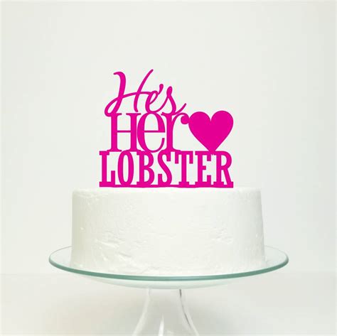 he s her lobster cake topper by miss cake