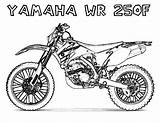 Bike Yz250f Motorcycle 250f Bikes Sheets Coloringsun sketch template