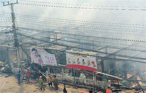 work live laosthongkhankham market fire not arson