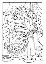 Coloring Pages Tragedy Comedy Masks Visit Adult Drama sketch template