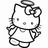 Coloring Kitty Hello Kids Pages Drawing Printable Angel Drawings Colouring Cartoon Cat Print Sheets Color Draw Cute Kid Easy Toddler sketch template
