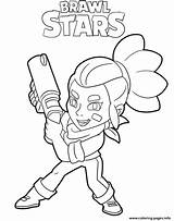 Brawl Stars Coloring Shelly Pages Character Print Star Printable Drawing sketch template