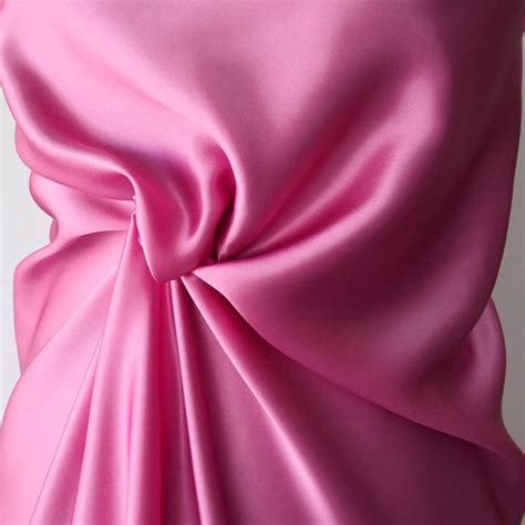 pink satin fabric pure silk bright pink satin   square etsy australia