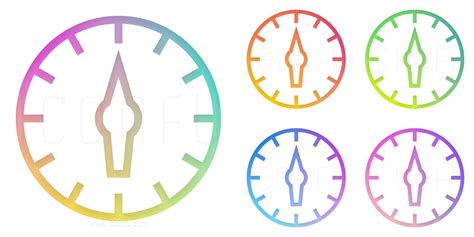 timer icon gradient color style iconfu