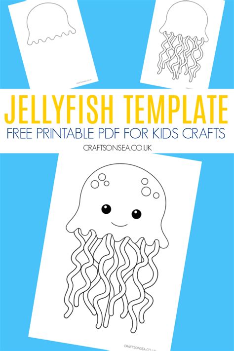 jellyfish template  printable  crafts  sea