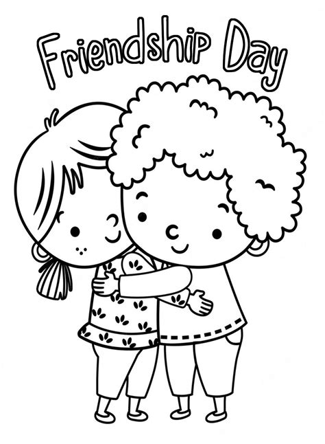 printable friendship coloring pages