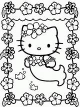 Pages Coloring Colouring Kids Hello Kitty Print sketch template