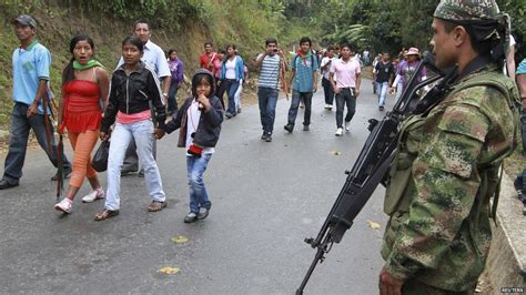 bbc news in pictures indigenous colombians expel soldiers